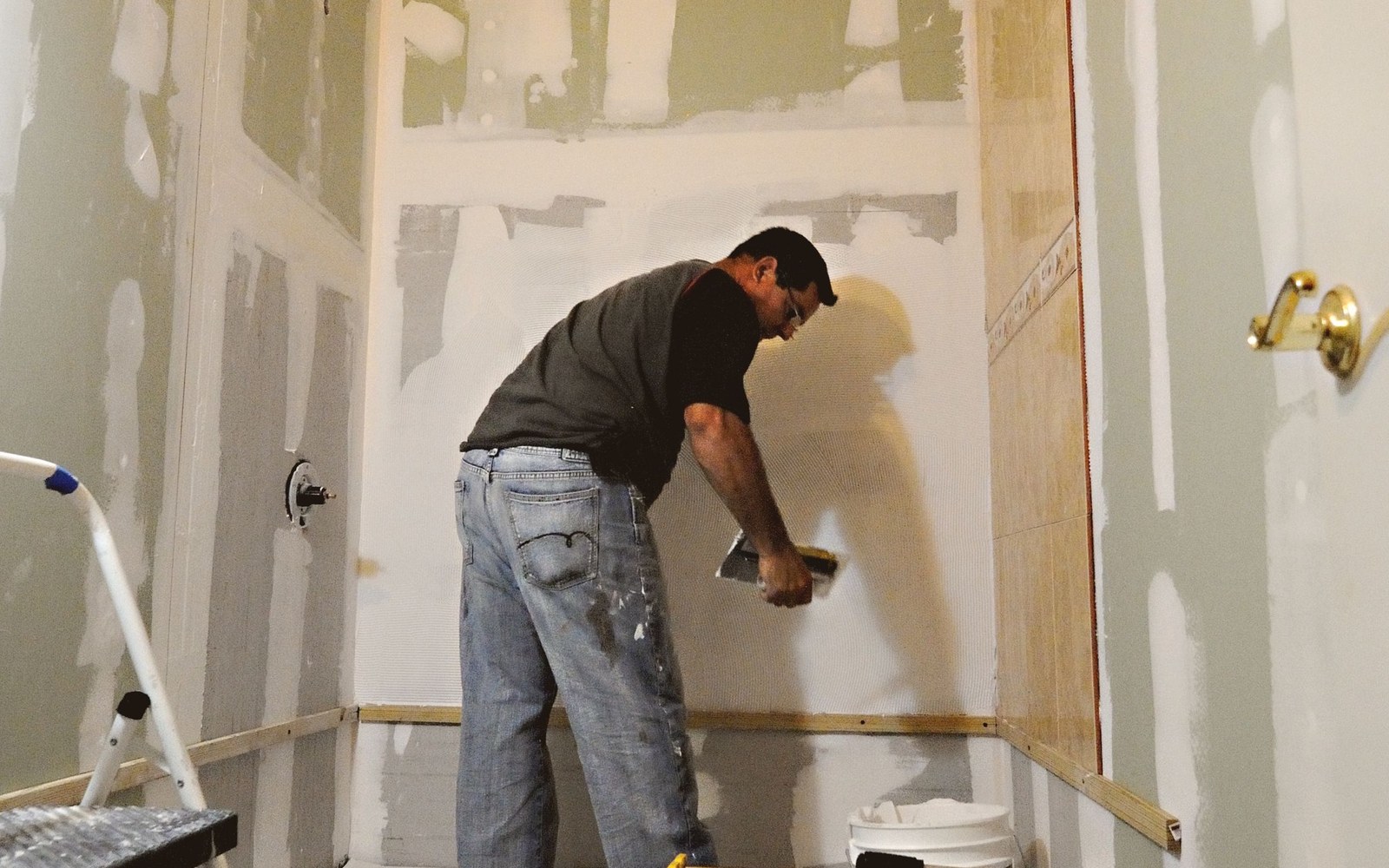 Completed bathroom remodel